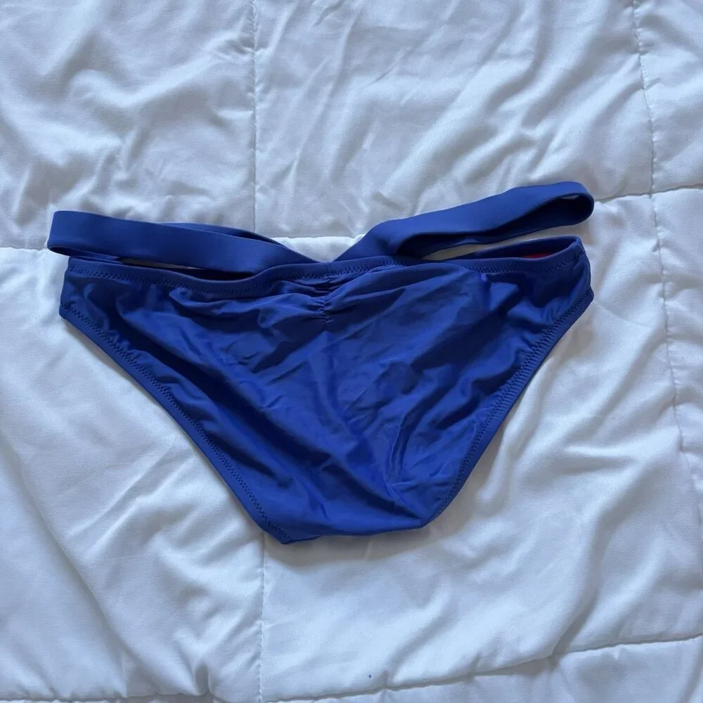 Profile By‎ Blush Womens Size Medium Blue Swimsuit Bikini Bottom Beach Summer